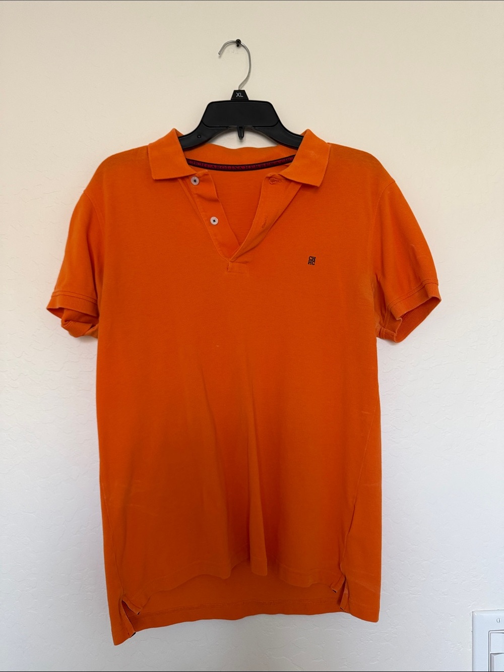 Carolina Herrera Orange Short-Sleeve Polo